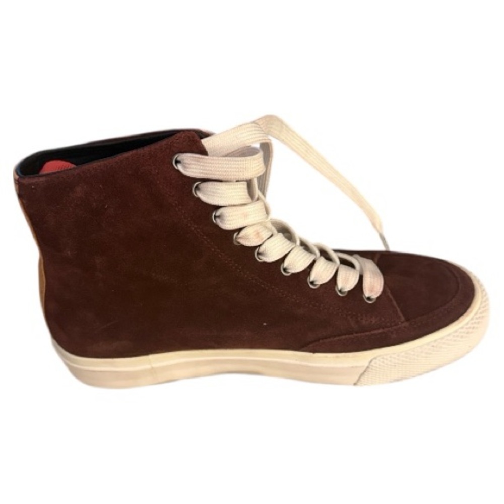 Rag & Bone RB High Top Suede Sneakers - Merlot - Picture 10 of 14